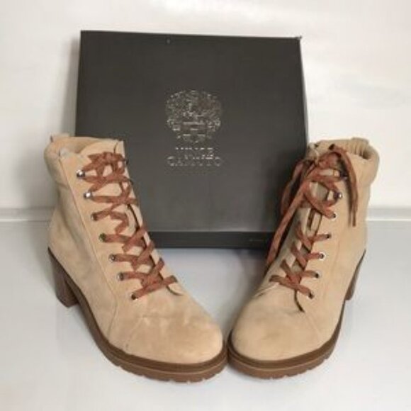 Vince Camuto Gaviana Leather Lace-Up Ankle Boots - Picture 8 of 9